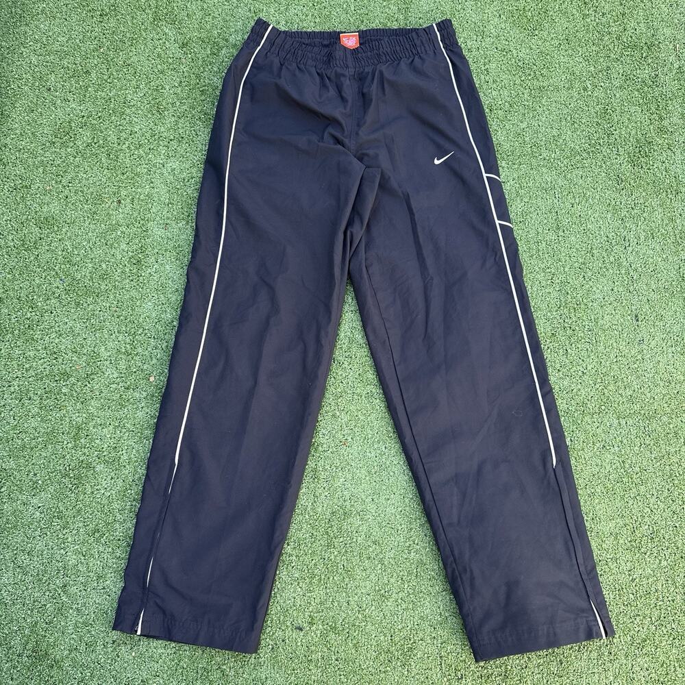 Nike The Athletic Dept Vintage Track Pants Men’s Medium Black White Piping Y2K